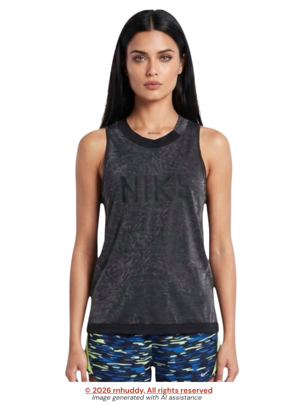 Nike M silver/black metallic muscle tank